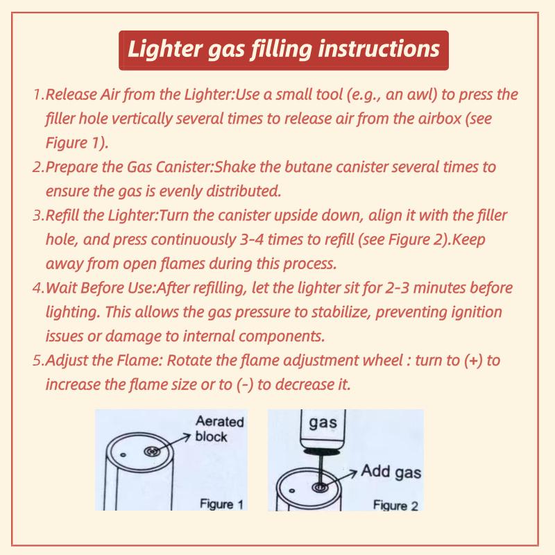 [Foxlume]Windproof 2 in 1  Lighter Refillable Folding with Adjustable Flame .  Refill Hook,  Replacement Filter,Outdoor Adventures.(Not inflated)