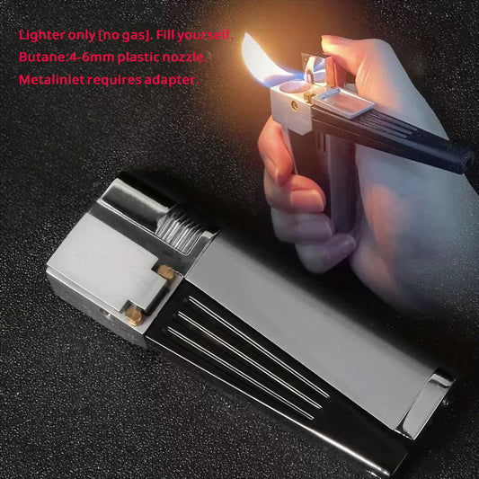 [Foxlume]Windproof 2 in 1  Lighter Refillable Folding with Adjustable Flame .  Refill Hook,  Replacement Filter,Outdoor Adventures.(Not inflated)