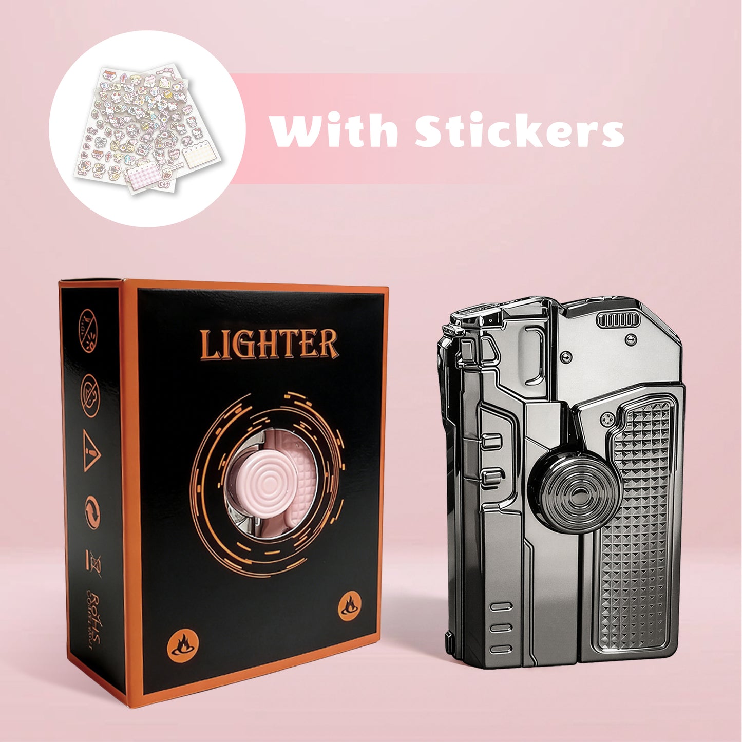 Ladies's  Fingertip Gyroscope Butane Lighter-Metallic Texture, Elegant Gifts [Without Butane]