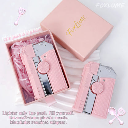 Elegant Fidget Lighter:-Foldable Windproof Flame with Gyroscope for Stress Relief