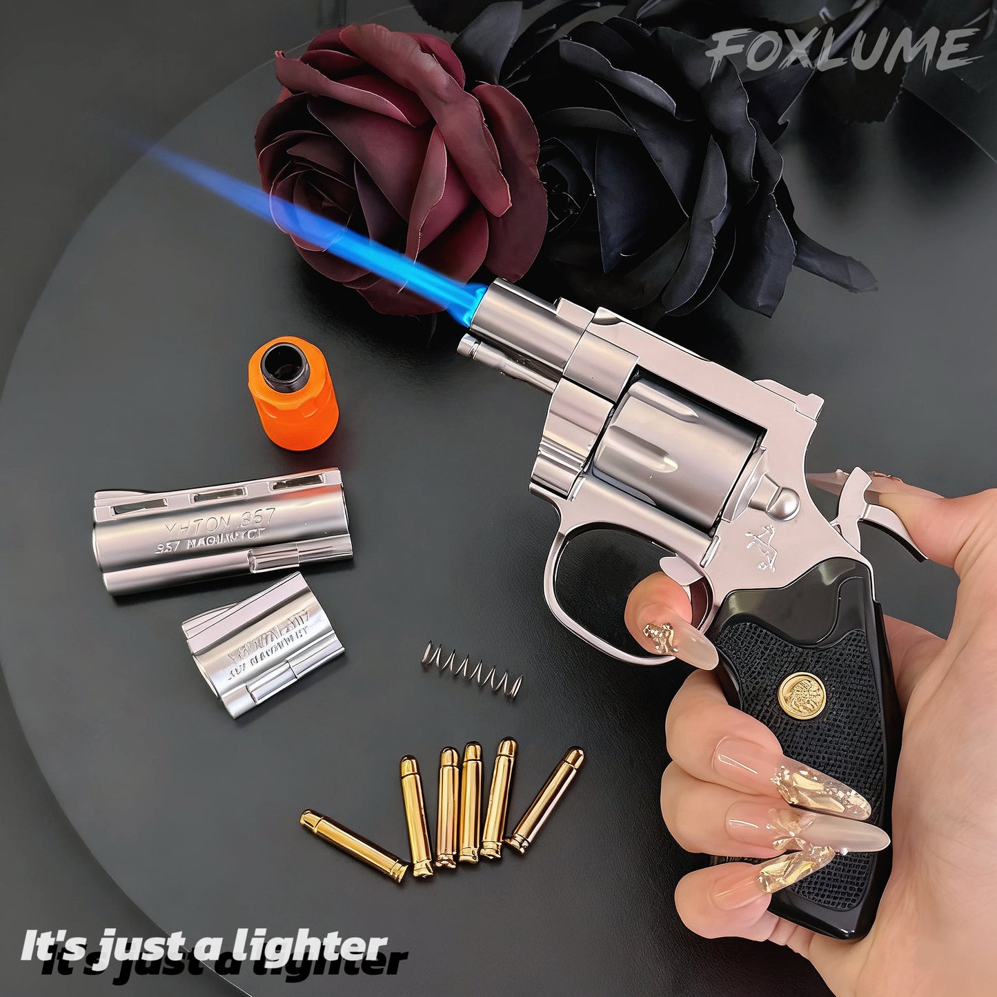 [Foxlume] No.39 Windproof Lighter | Adjustable Refilable Adjustable | Fuel Not Included