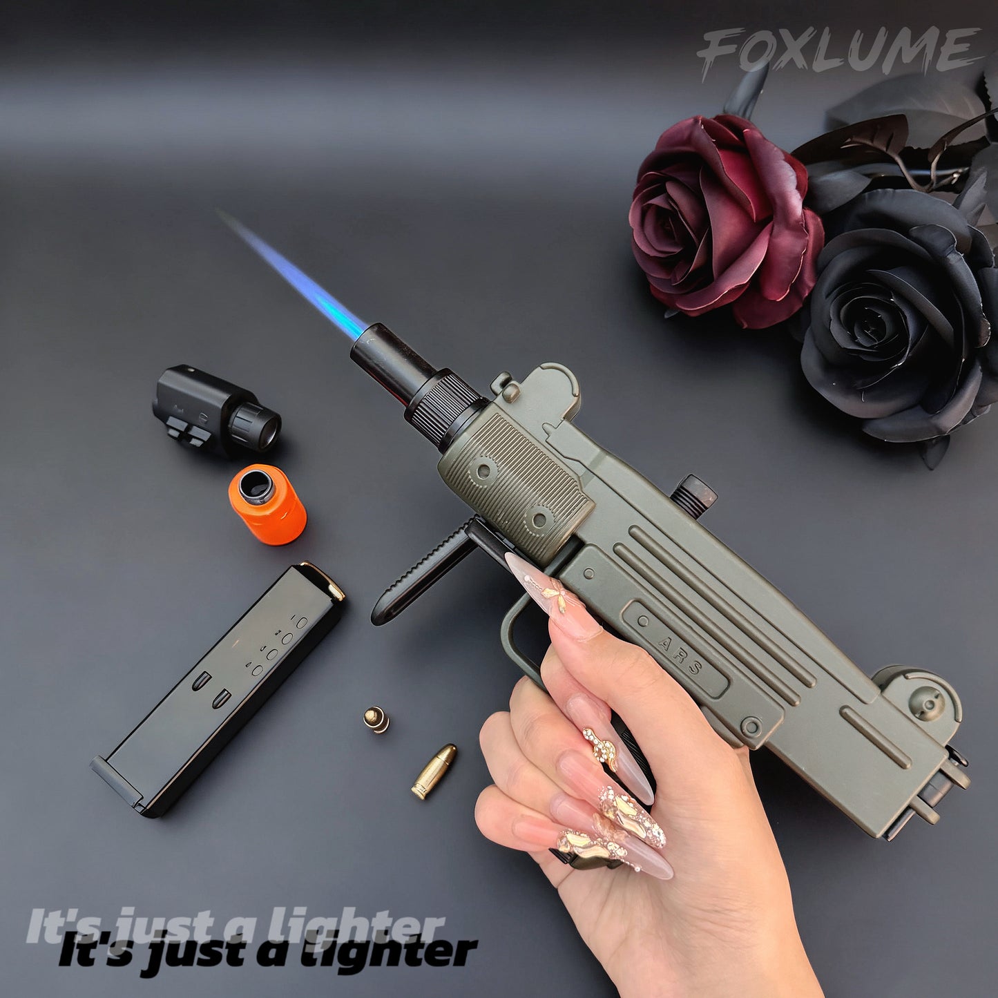 [FoxLume] Uzi Windproof Butane Lighter
