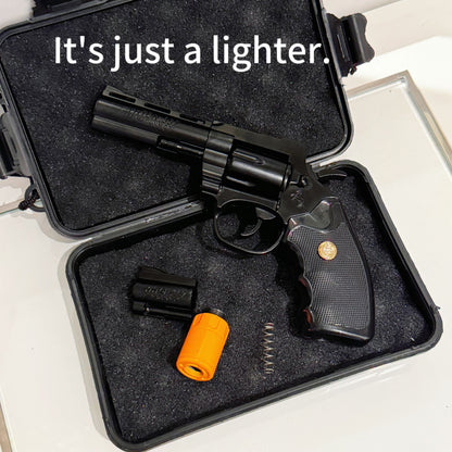Foxlume Revolver Windproof Metal Lighter | Adjustable & Refilable | Fuel Not Included