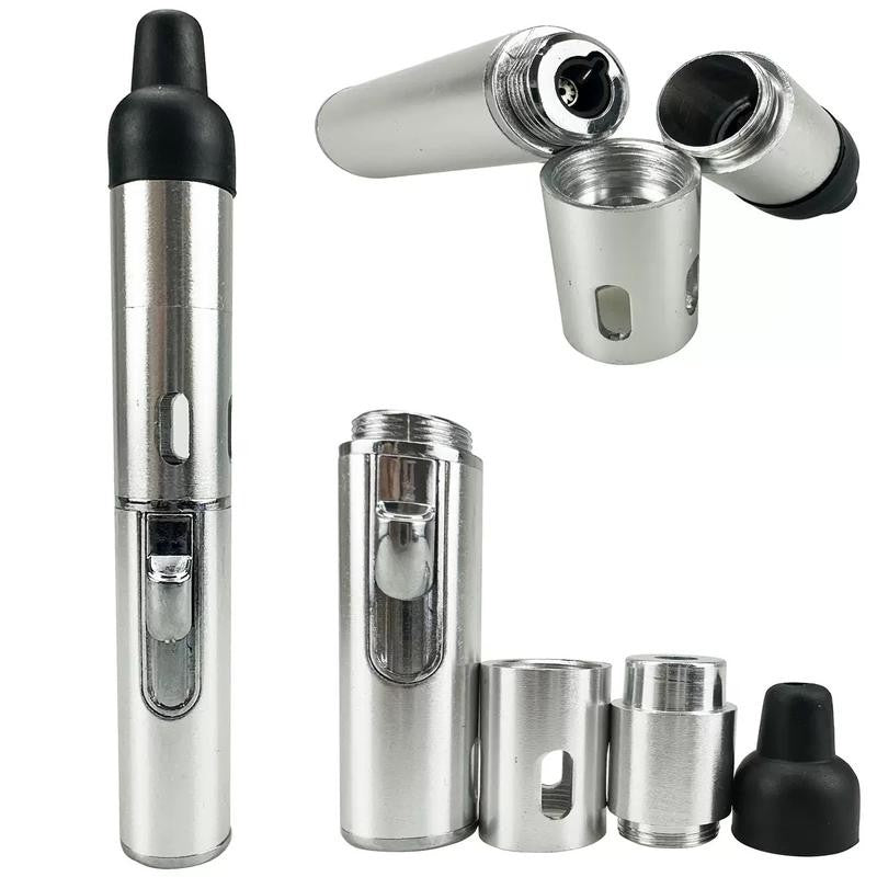 [Lighter only (Without Butane)]Refillable Metal Butane Pipe&Torch 2 IN 1 Lighter