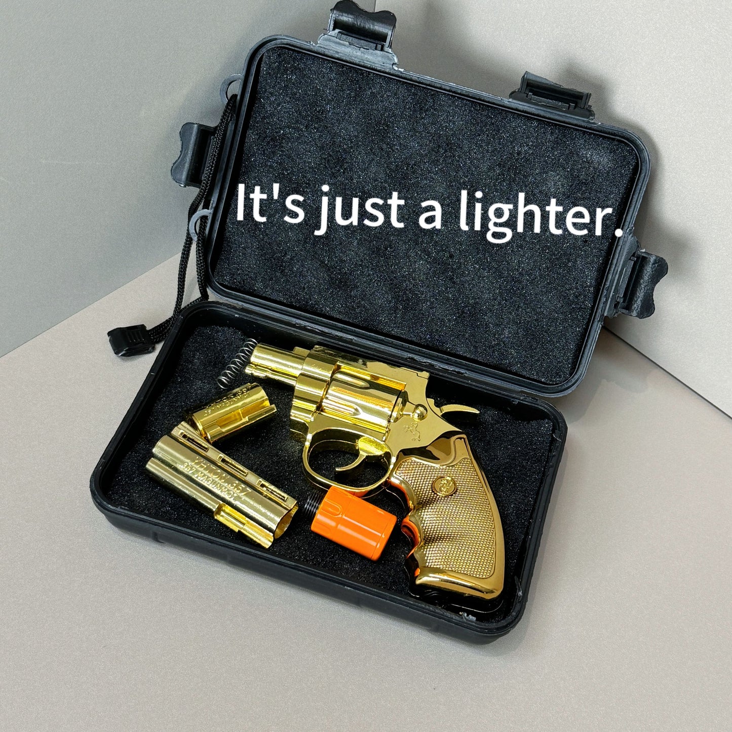 Foxlume Revolver Windproof Metal Lighter | Adjustable & Refilable | Fuel Not Included