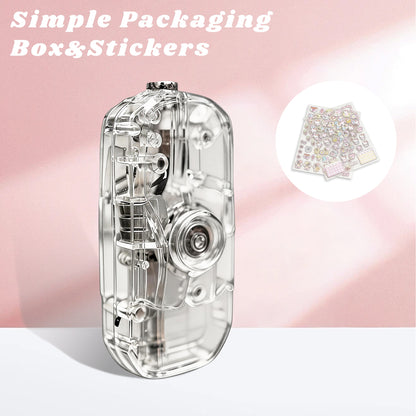 Transparent Decompression Windproof Lighter with DIY Stickers&Gift Box(No Gas)