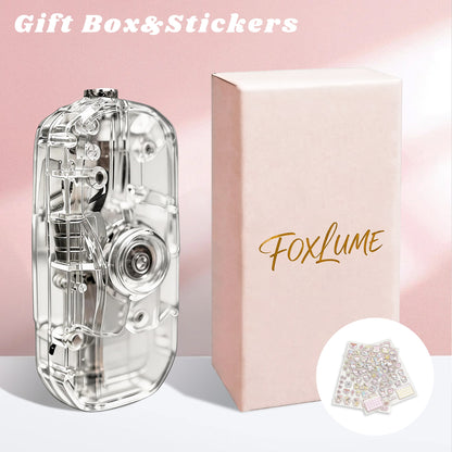 Transparent Decompression Windproof Lighter with DIY Stickers&Gift Box(No Gas)