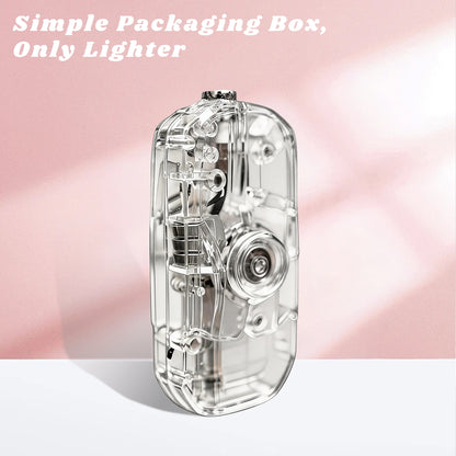Transparent Decompression Windproof Lighter with DIY Stickers&Gift Box(No Gas)