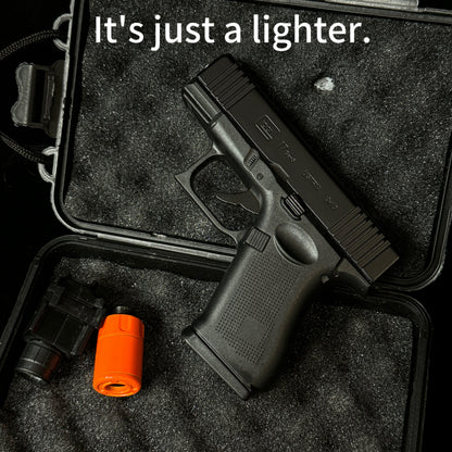 FoxLume Glock 17 - Shaped Windproof Metal Lighter | Dual Flame | Refillable Butane Lighter（Without Fuel）