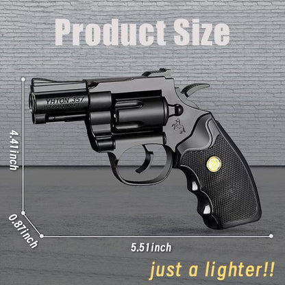 Foxlume Revolver Windproof Metal Lighter | Adjustable & Refilable | Fuel Not Included