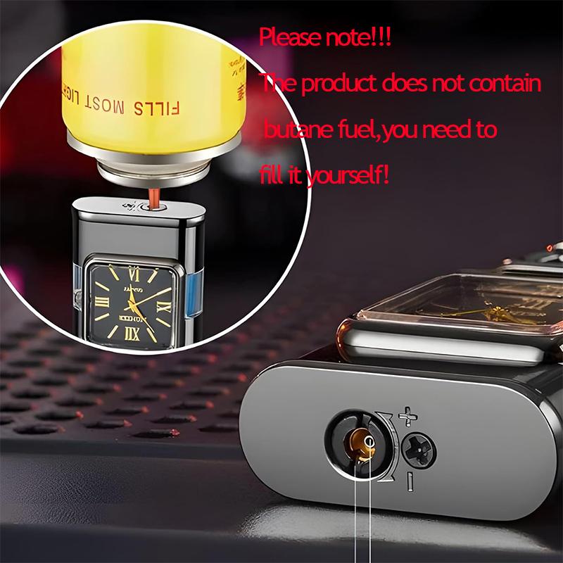 Dual Flame Windproof Lighter | Gun-shaped Head | Dragon-shaped Head